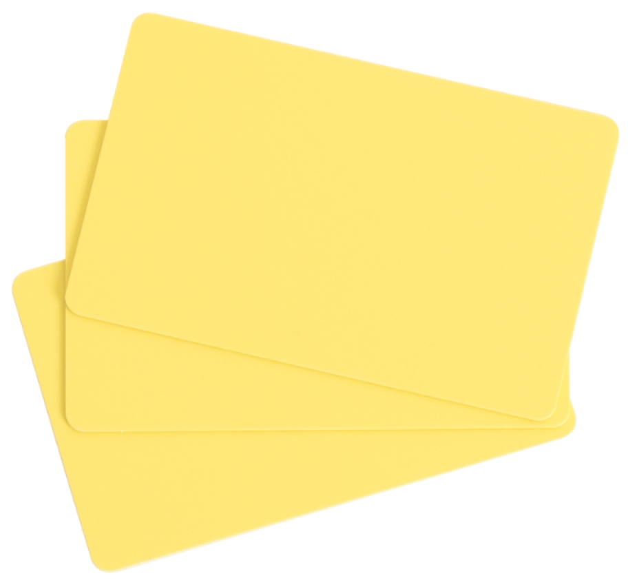 Artikel C4101 Kunststoffkarte Gelb, Standardformat